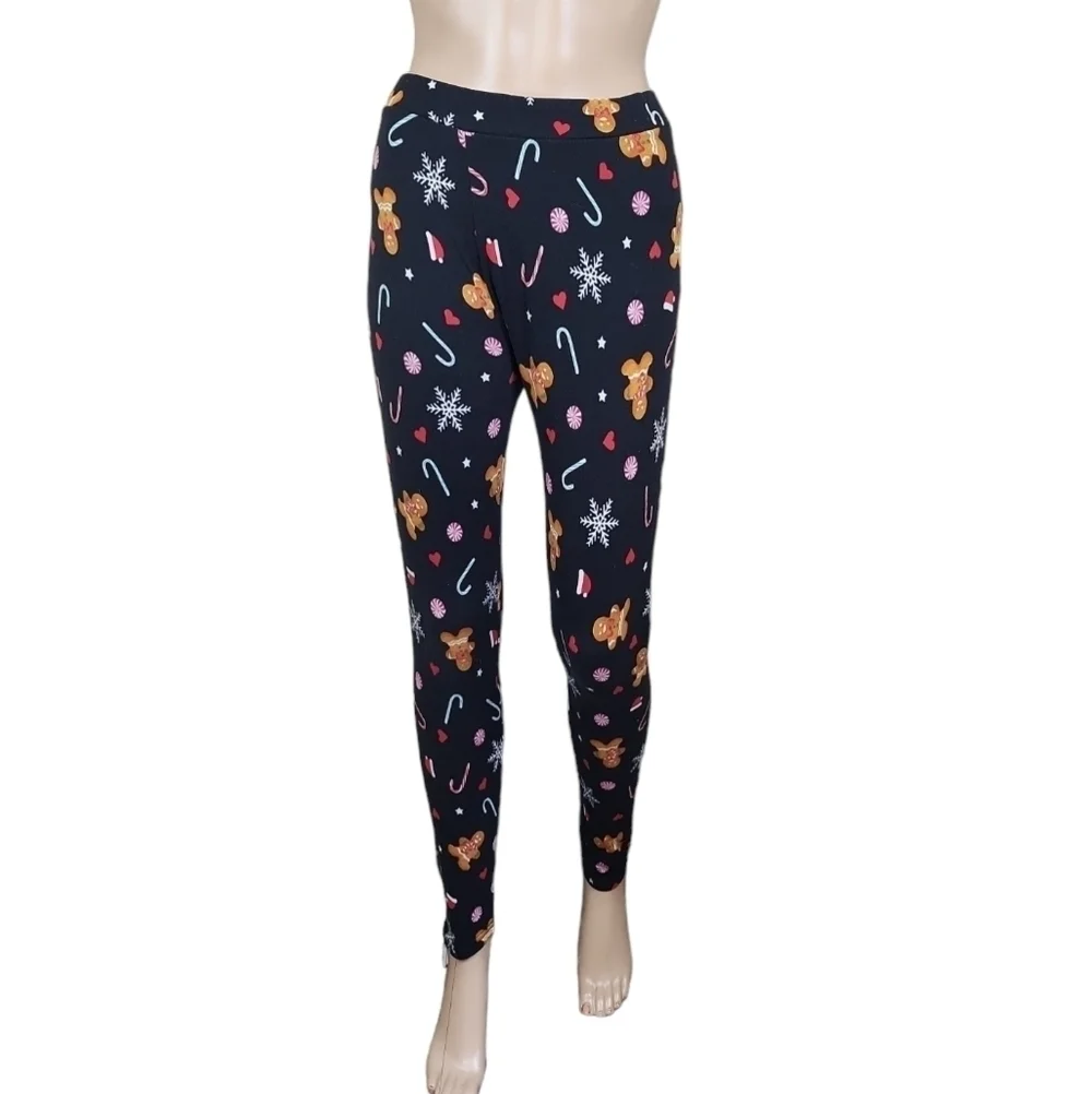 Shosho Gingerbread Candycane Stars Hearts Christmas leggings